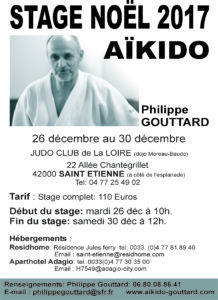 Stage Noël St Etienne Ph. Gouttard Shihan @ JUDO CLUB DE LA LOIRE | Saint-Étienne | Auvergne-Rhône-Alpes | France